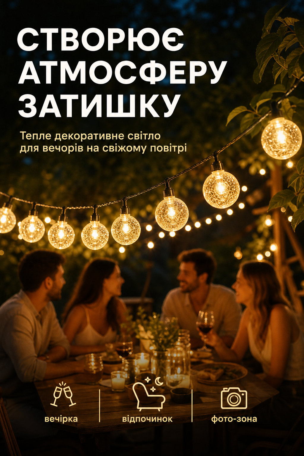 Створює атмосферу затишку
